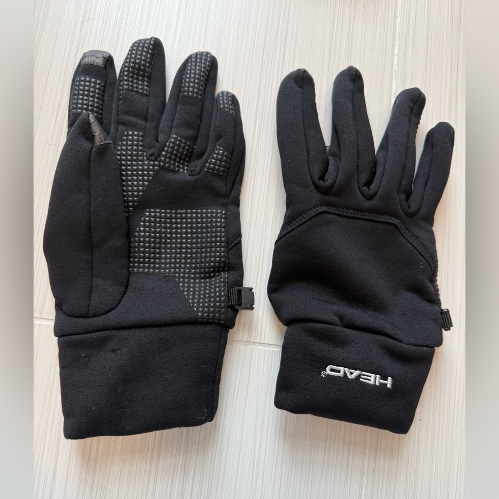 HEAD Black Thermal Running Gloves Size XXL